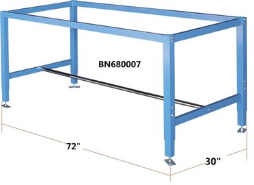 Op zwaar werk berekende de Werkbank Blauwe Kleur 72“ wijd en 30“ van de Hoogte Regelbare Productie diep leverancier